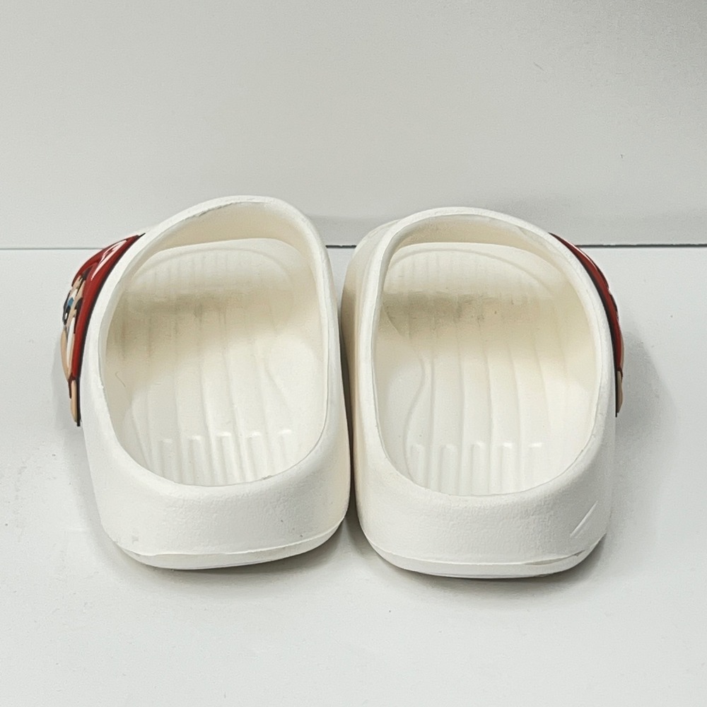Kids Super Mario Bros White Graphic Slide Sandals Summer Shoes Size 32-33 - Picture 4 of 11